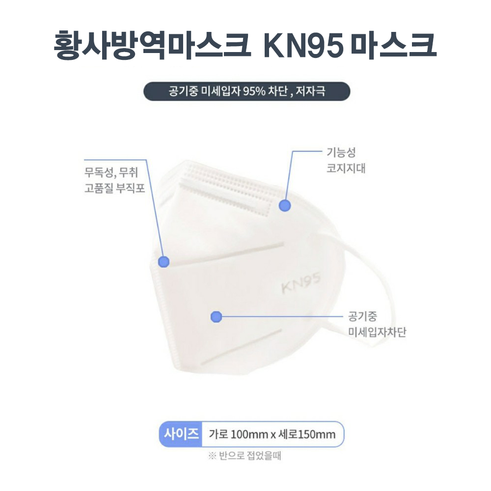 KN95 마스크 일회용마스크 1세트 5매 전세계 발송